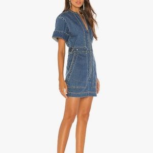 Free people dream on denim dress. Never worn.